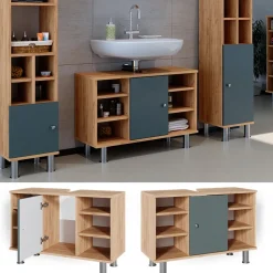 Waschbeckenunterschrank Fynn Grün 80 x 54 cm Vicco