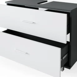 Waschbeckenunterschrank Ilias Anthrazit/Weiß 80 x 60.8 cm Vicco