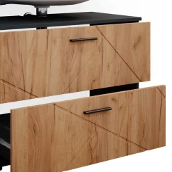 Waschbeckenunterschrank Irma Goldkraft Eiche/Anthrazit 80 x 58.6 cm Vicco