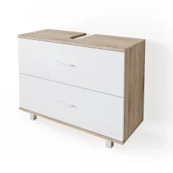 Waschbeckenunterschrank Ilias Weiß/Sonoma 80 x 60.8 cm Vicco