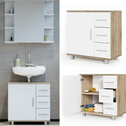 Waschbeckenunterschrank Ilias Sonoma 60 x 60.8 cm Vicco