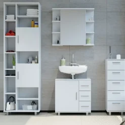 Waschbeckenunterschrank Ilias Weiß 60 x 60.8 cm Vicco