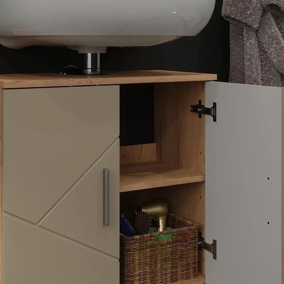 Waschbeckenunterschrank Irma Goldkraft Eiche 60 x 59 cm Vicco