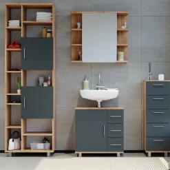 Waschbeckenunterschrank Ilias Goldkraft Eiche 60 x 60.8 cm Vicco