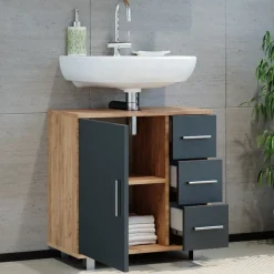 Waschbeckenunterschrank Ilias Goldkraft Eiche 60 x 60.8 cm Vicco