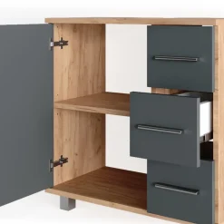 Waschbeckenunterschrank Ilias Goldkraft Eiche 60 x 60.8 cm Vicco