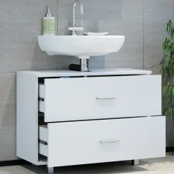 Waschbeckenunterschrank Ilias Weiß 80 x 60.8 cm Vicco