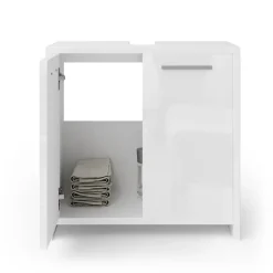 Waschbeckenunterschrank Kiko Weiß Hochglanz/Weiß 58 x 60 cm Vicco