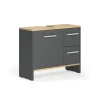 Waschbeckenunterschrank Karli Anthrazit 70.2 x 57 cm mit 2 Schubladen und 1 Tür Vicco