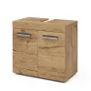 Waschbeckenunterschrank Luna Eiche Wotan 60 x 56 cm Vicco