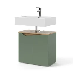 Waschbeckenunterschrank Marelle Grün/Artisan 60 x 57.5 cm mit 2 Türen Vicco