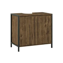 Waschbeckenunterschrank Naola Eiche/Schwarz 70 x 65 cm mit 2 geschlossenen Ablagefächern Vicco