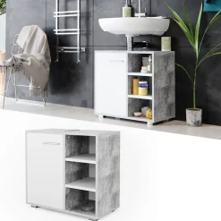 Waschbeckenunterschrank Perry Beton 60 x 55.6 cm Vicco