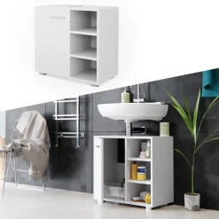 Waschbeckenunterschrank Perry Weiß 60 x 55.6 cm Vicco