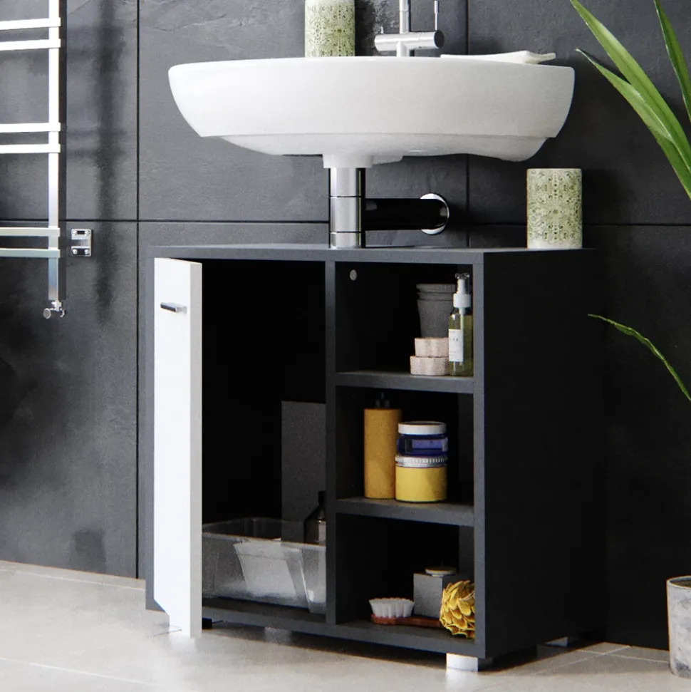 Waschbeckenunterschrank Perry Anthrazit 60 x 55.6 cm Vicco