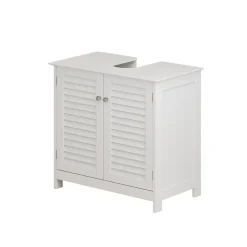 Waschbeckenunterschrank Riad Weiß 60 x 58 cm mit 2 Türen Vicco