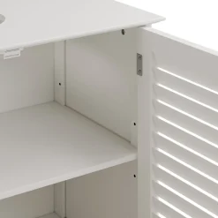 Waschbeckenunterschrank Riad Weiß 60 x 58 cm mit 2 Türen Vicco