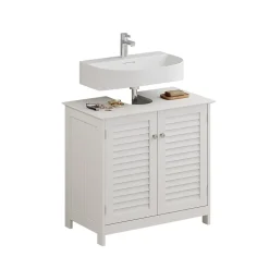 Waschbeckenunterschrank Riad Weiß 60 x 58 cm mit 2 Türen Vicco