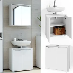 Waschbeckenunterschrank Ruben Weiß 60 x 62.5 cm Vicco