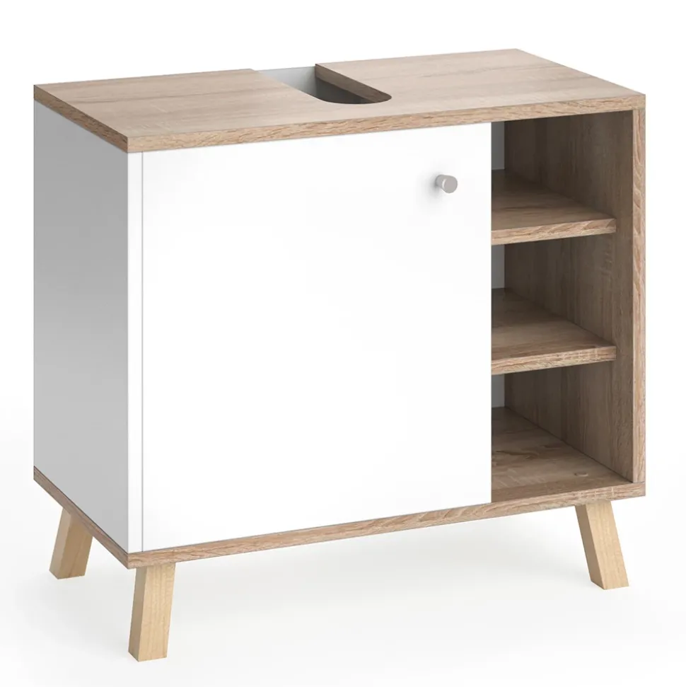 Waschbeckenunterschrank Senyo Weiß 60 x 54 cm Vicco