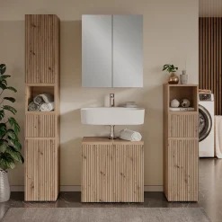 Waschbeckenunterschrank Takumi Artisan 60 x 58 cm 2 Ablagefächer Vicco