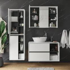 Waschbeckenunterschrank Viola Weiß 100 x 60 cm Vicco