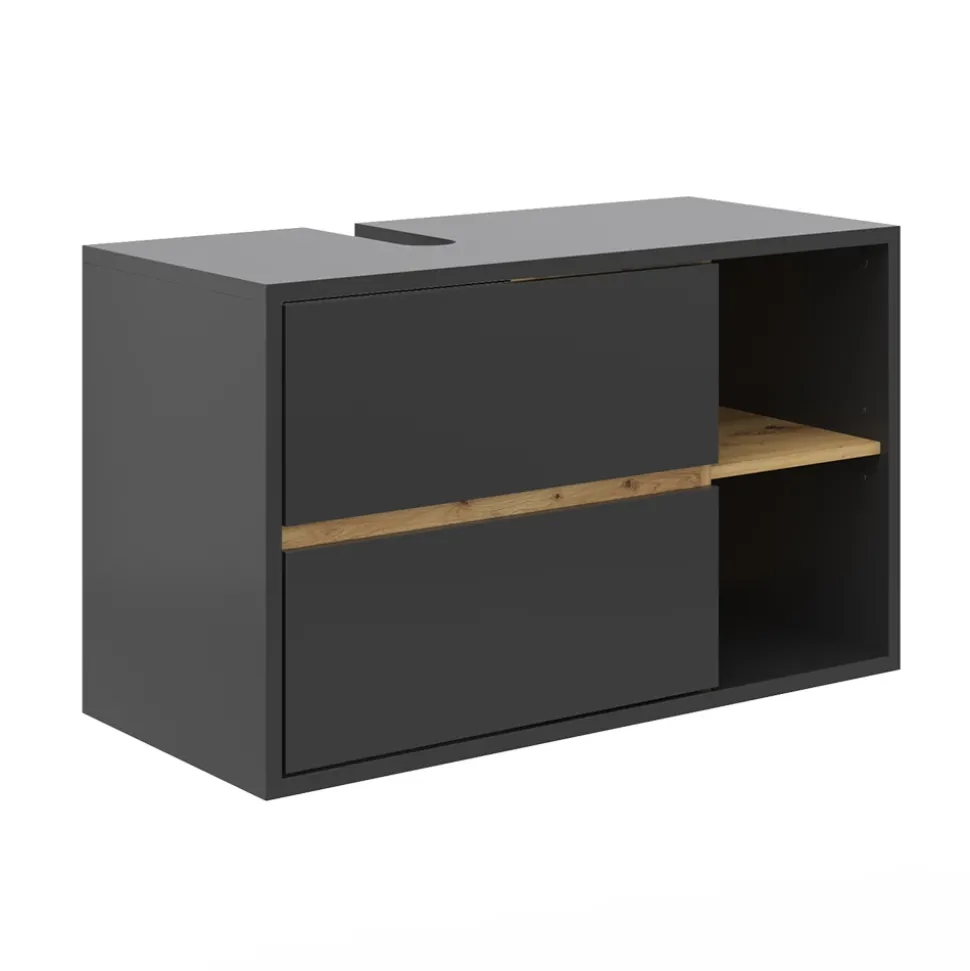 Waschbeckenunterschrank Viola Anthrazit 100 x 60 cm Vicco