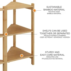 Waschbeckenunterschrank Zeno Bambus 68 x 60.5 cm 2er Set Vicco