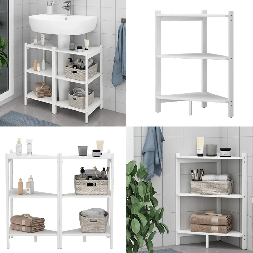 Waschbeckenunterschrank Zeno Weiß 68 x 60.5 cm 2er Set Vicco