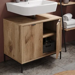 Waschtischunterschrank Eliza Viking Oak 70 x 63 cm mit 2 Türen Vicco