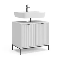 Waschtischunterschrank Eliza Weiß 70 x 63 cm mit 2 Türen Vicco