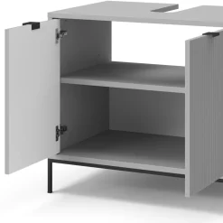 Waschtischunterschrank Eliza Grau 70 x 63 cm mit Türen Vicco