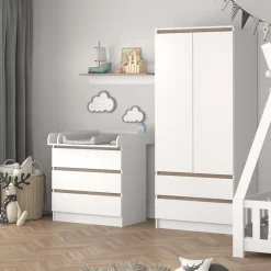 Wickelkommode Emma Weiß/Sonoma 80 x 87 cm Vicco