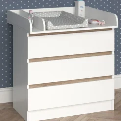 Wickelkommode Emma Weiß/Sonoma 80 x 87 cm Vicco